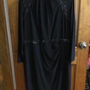 Ralph Lauren Black Dress with Sequin Accents